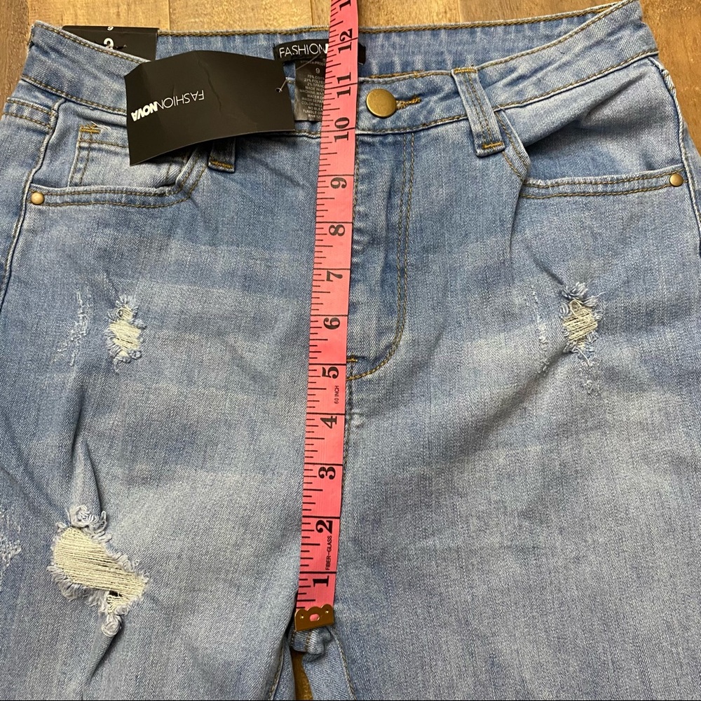 Fashion Nova Hannah High Rise Jeans Light Blue 9 - Picture 5 of 13